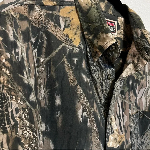 Mossy Oak Camo Classics Camouflage Long Sleeve Button Down Shirt Size XL - Picture 3 of 9